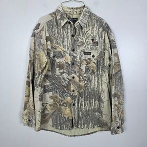 Rattlers Brand RealTree Camo Hunting Shirt Elk Embroidered Menswear Outdoors